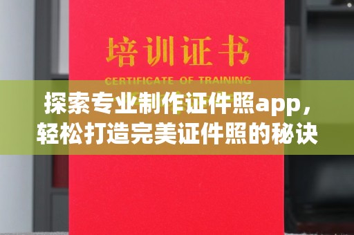 三湾探索专业制作证件照app，轻松打造完美证件照的秘诀