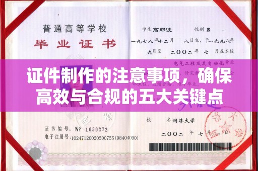 三湾证件制作的注意事项，确保高效与合规的五大关键点