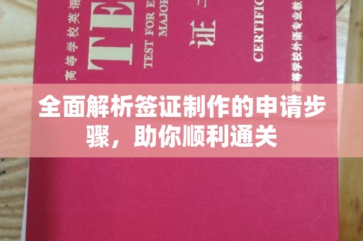 三湾全面解析签证制作的申请步骤，助你顺利通关